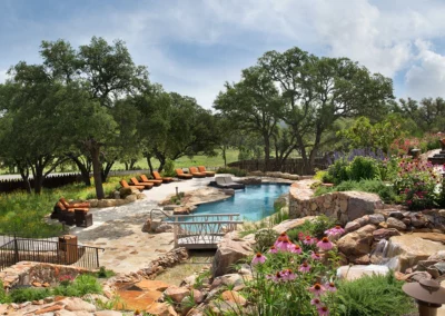 Commercial pool built by Keith Zars Pools for Boot Ranch