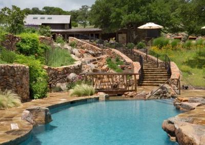 bridge over pool