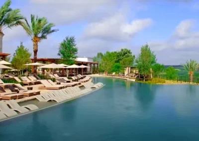 loungers in the pool at La Canterra Resort and Spa