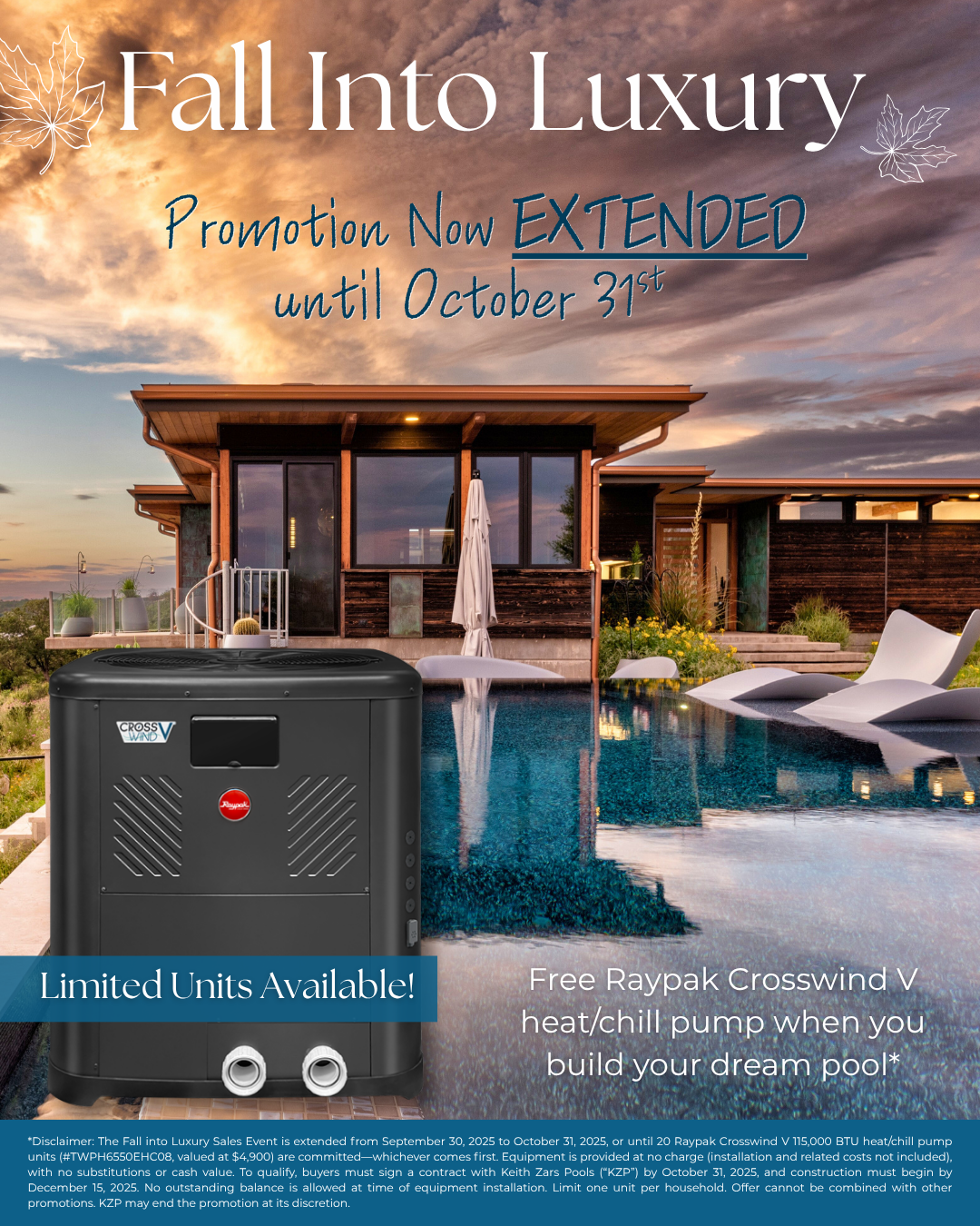 Heat/Chill pump promotion extended until October 31, 2025 Heat/Chill pump promotion extended until October 31, 2025